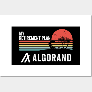 Vintage Algorand ALGO Coin My Retirement Plan Crypto Token Cryptocurrency Wallet Birthday Gift For Men Women Posters and Art